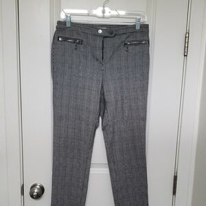 H&M Gray Plaid Straight Leg Pants